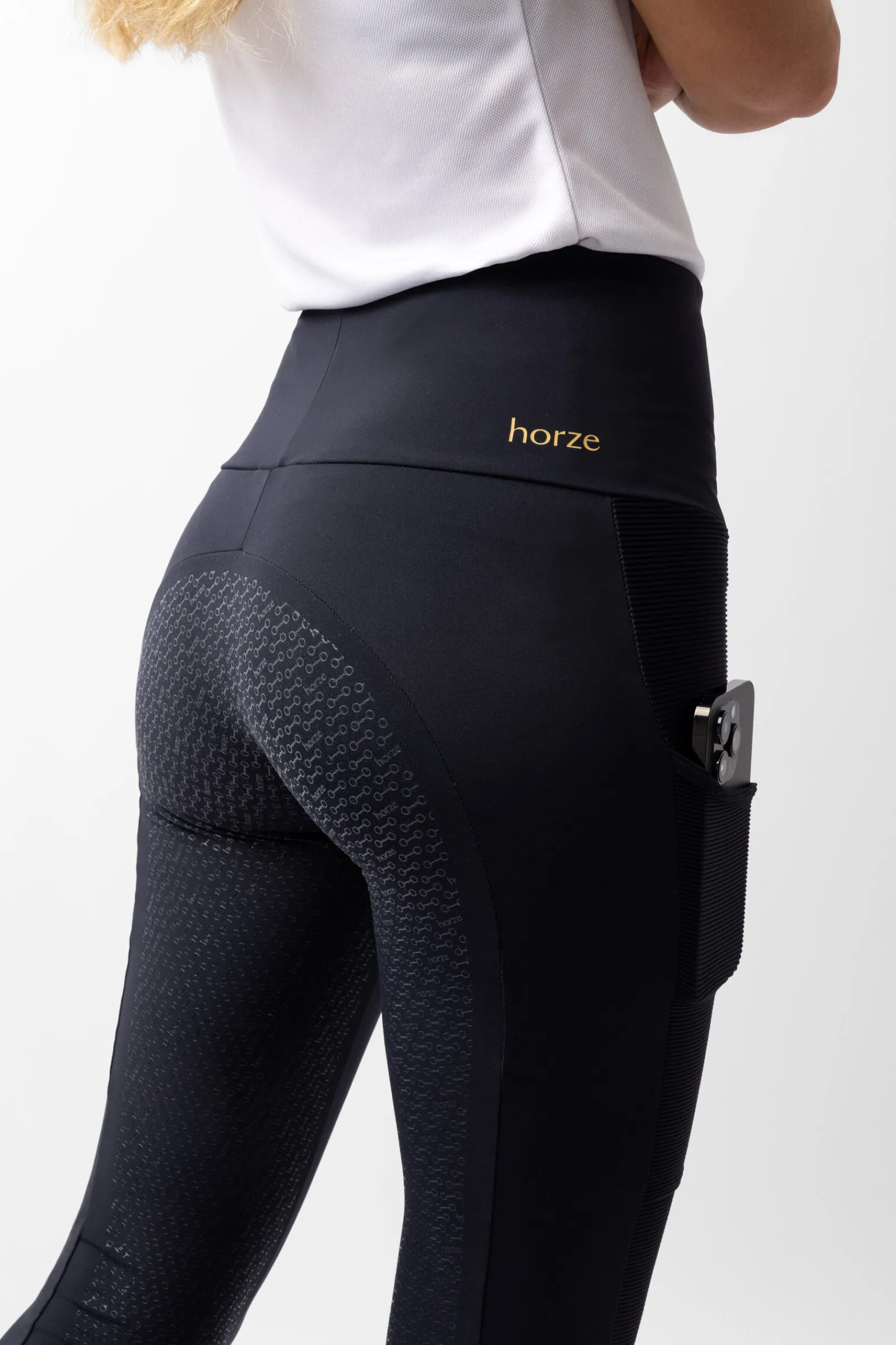 Discount Mathilde funksjonelle tights med helforsterket silikonsete, dame Ridetights