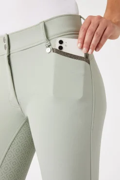 New Ridebukser, lommer med mikrokrystaller, høyt liv, helforsterket med silikon, dame Helforsterkede Ridebukser