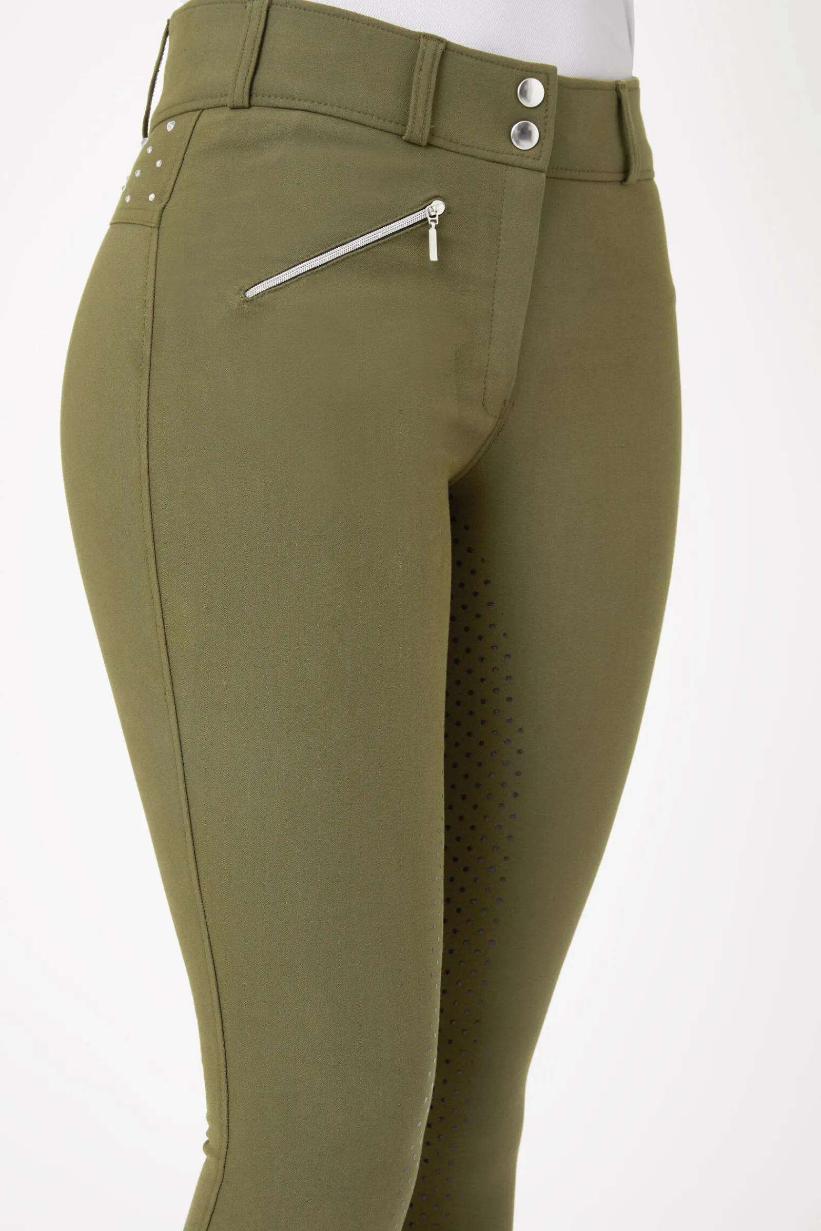 New ridebukser med full grip, høyt liv og krystaller til dame Nettdrevne Gjerdeapparater & Batteridrevne Gjerdeapparater|Helforsterkede Ridebukser