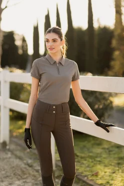 Sale Sophie helforsterket ridebukse med høyt liv til dame Helforsterkede Ridebukser