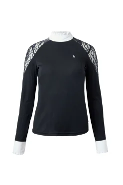 Best Sylvie langermet stevneskjorte med blonder, dame Skjorter Og Topper