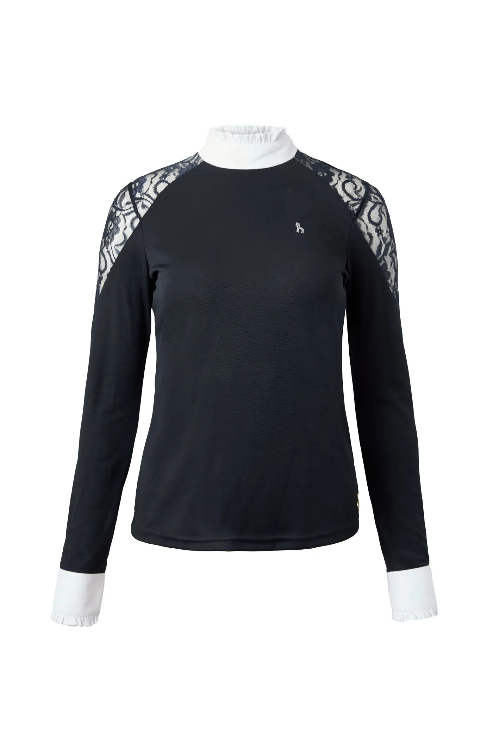 Best Sylvie langermet stevneskjorte med blonder, dame Skjorter Og Topper