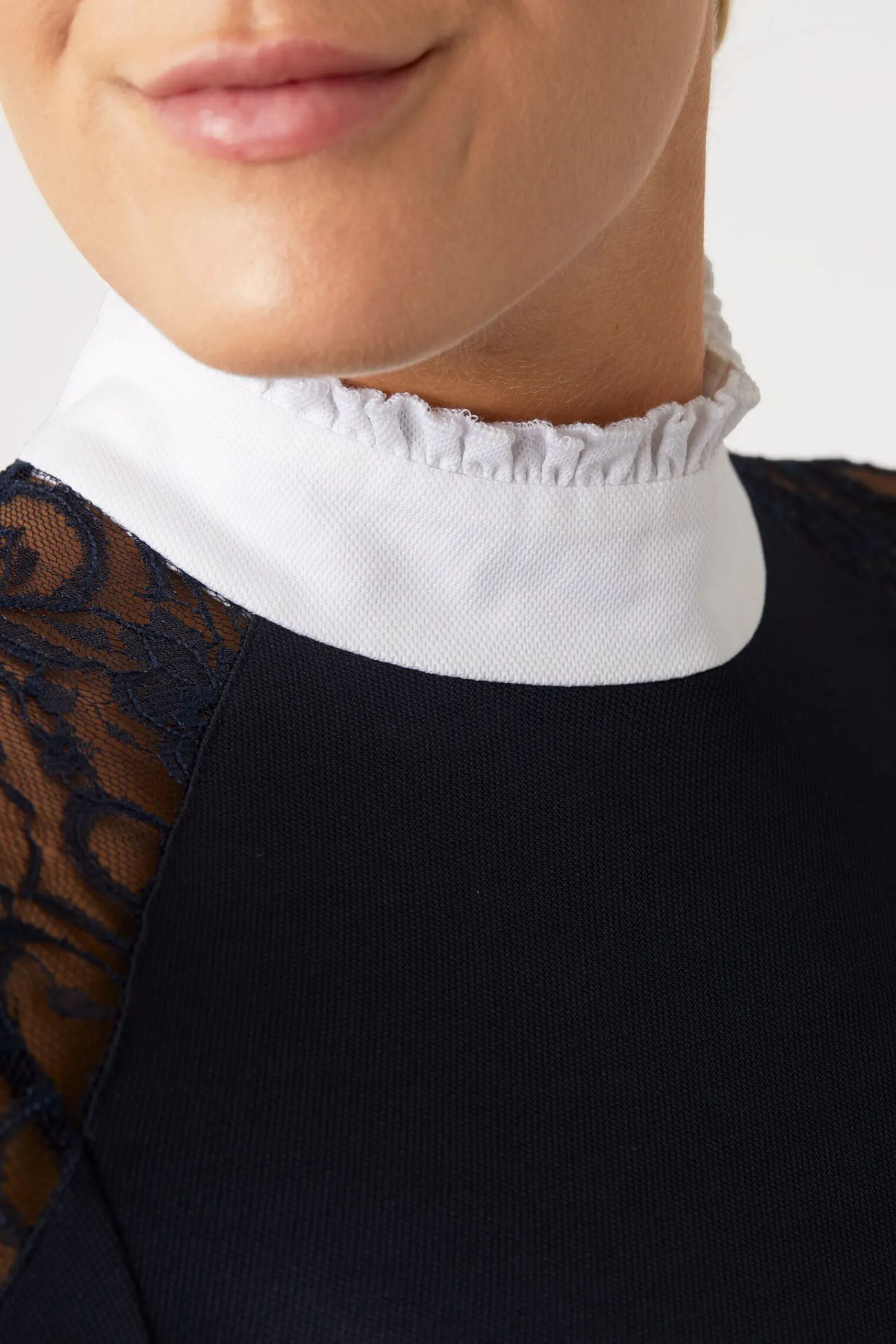 Best Sylvie langermet stevneskjorte med blonder, dame Skjorter Og Topper