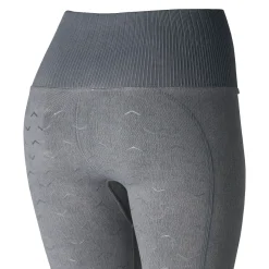 New Vanessa tights i denimutseende, sømløs, helforsterket med silikon, dame Ridetights