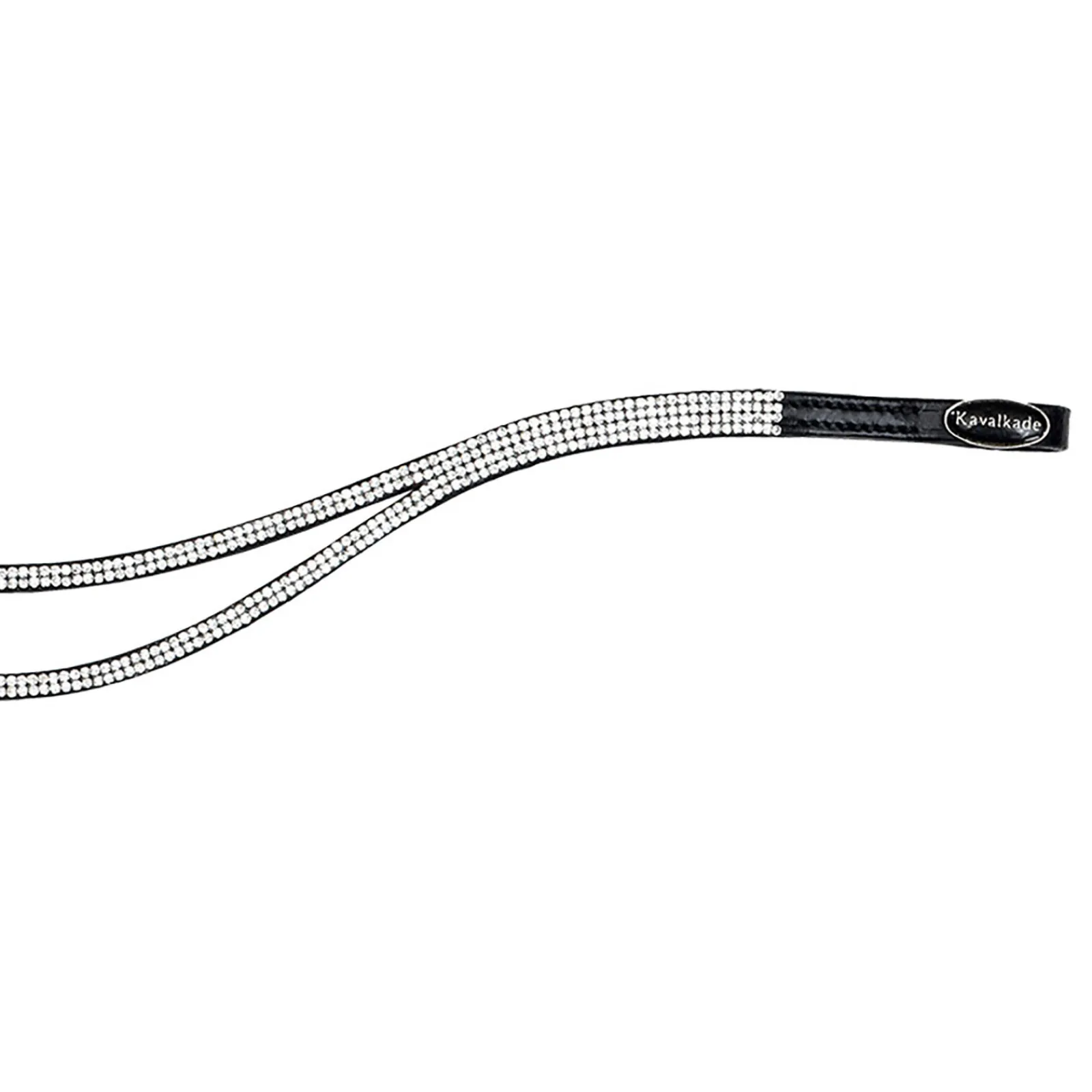 Clearance Duo Slim pannebånd, to delte buer med grå strass Pannereim