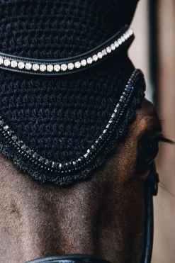 Online Horsewear lang ørehette med steiner og perler, lydtett Ørehetter|Ørehetter