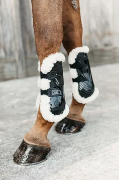 Best Horsewear Vegan elastiske senebelegg med bambus og saueskinn Belegg Til Hest