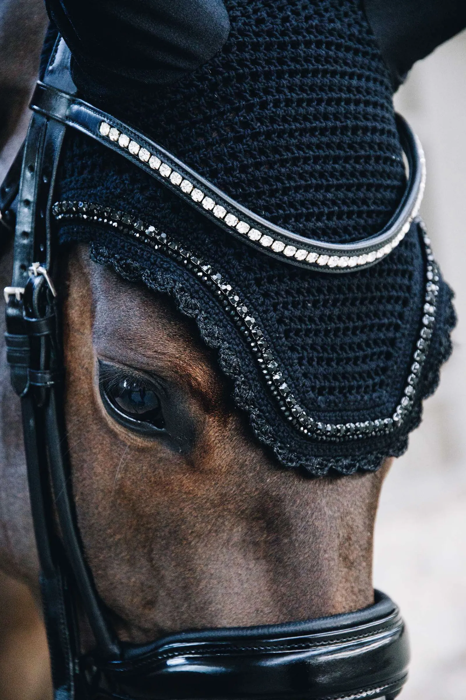 Online Horsewear Wellington lang ørehette med steiner og p Ørehetter|Ørehetter