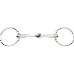 Best Stainless Steel Solid Mouth Jointed 16mm Loose Ring Snaffle Bit Trinsebitt