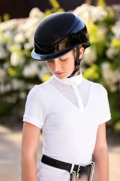 Outlet Young Rider Eva kortermet skjorte for stevner Young Rider Tops & Shirts