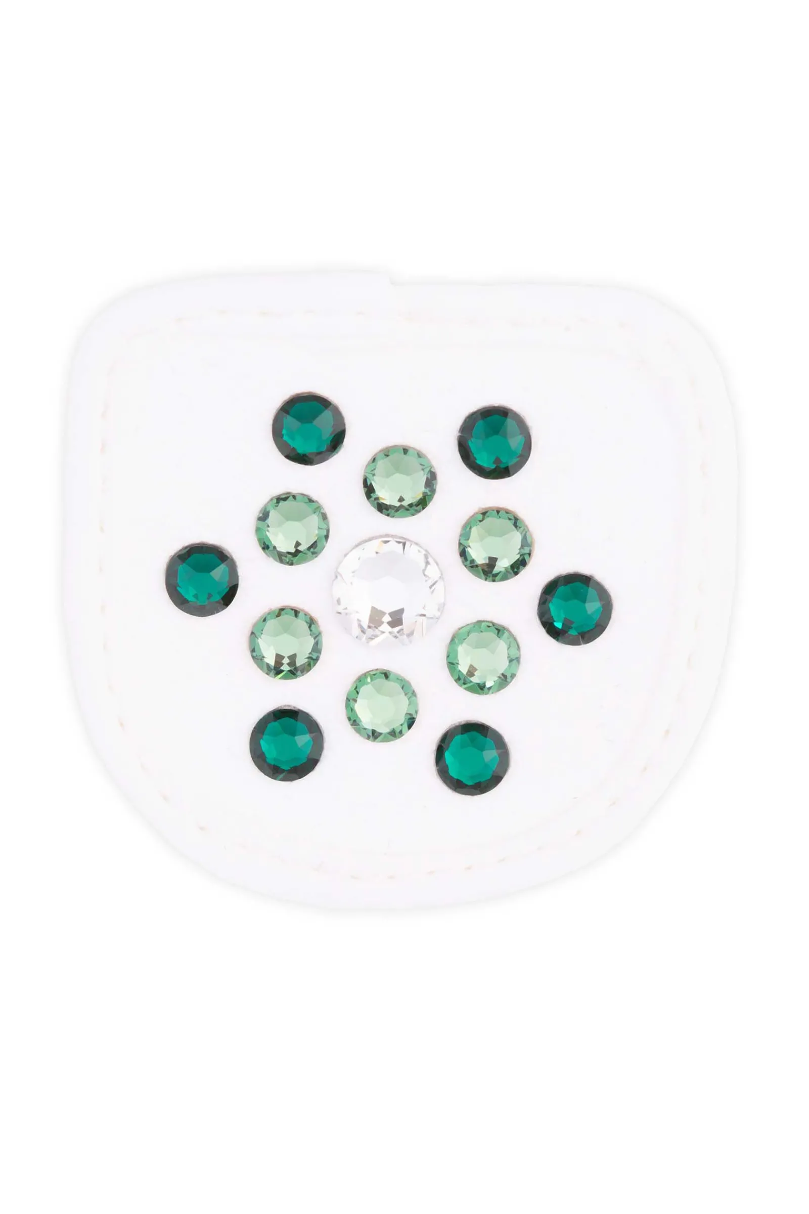 Hot Magic Tack Glossy Green by Nina Kaupp dekorasjon til ridehansker Helårshansker