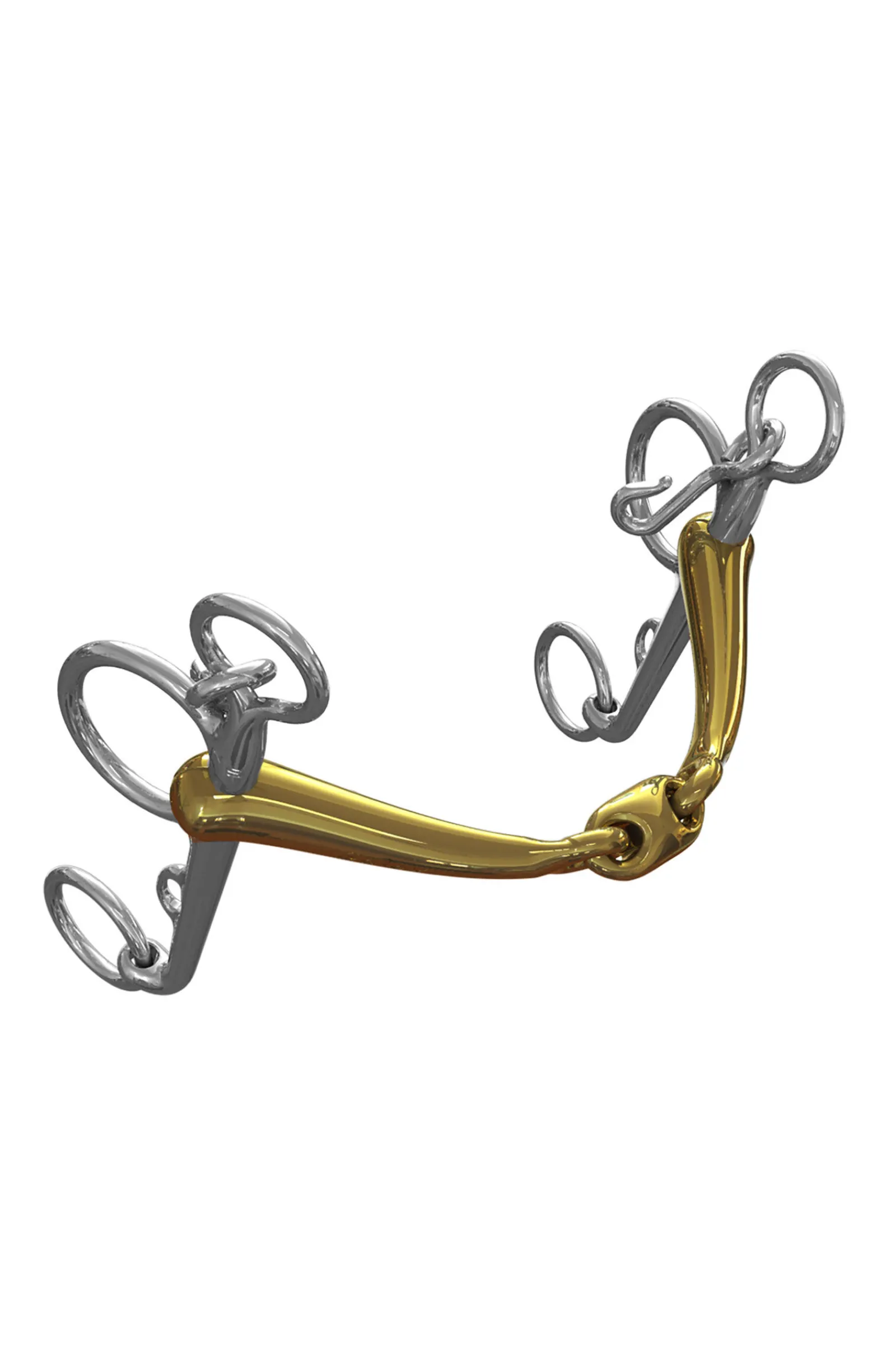 NS Bits Tranz, 16 mm, tredelt pelham, 7 cm sjenkler Pelhambitt