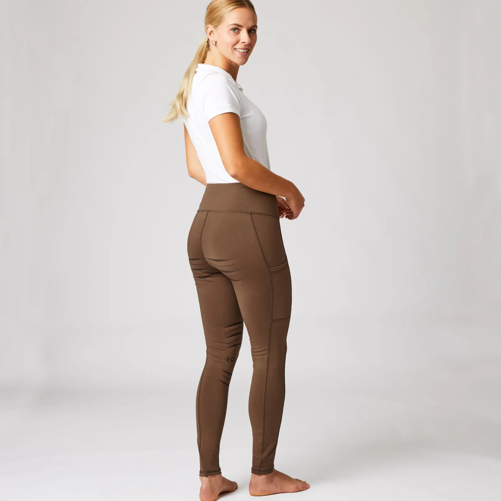 Online Ridetights, helforsterket silikon, mobillomme, dame Ridetights