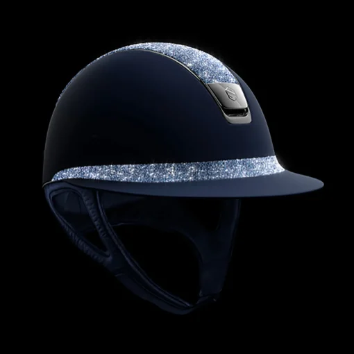 Outlet Miss Shield Shadowmatt Crystals hjelm, black chrome visor (uten liner) Ridehjelmer
