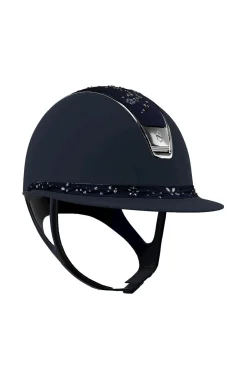 Hot Miss Shield Shadowmatt med blomster Swarovski smykker, krom 2.0 Ridehjelmer