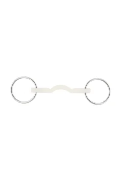 Outlet Nathe mullen mouth bitt, 15mm, myk, med port (70mm ring) Trinsebitt