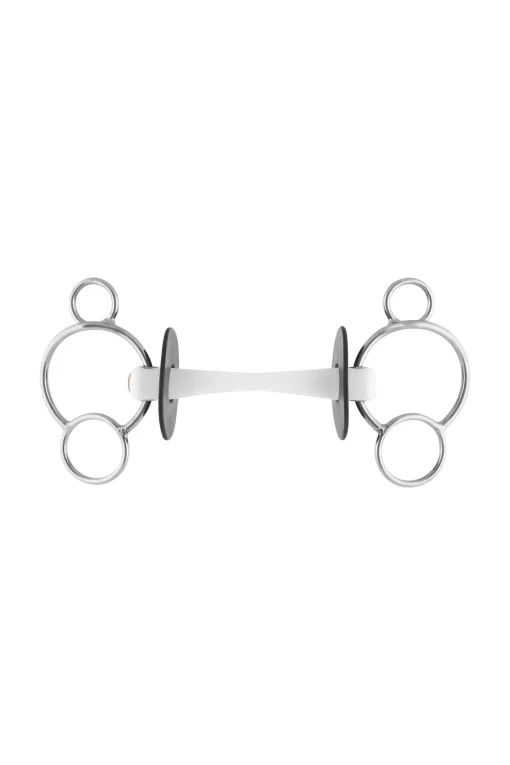 Online Nathe 3-rings bitt 20mm med fleksibel mullen mouth (70mm ring) 2- Og 3-ringsbitt