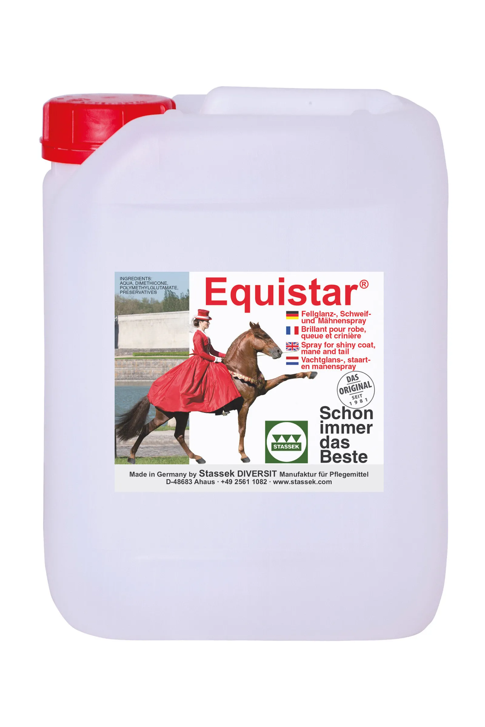 Hot Equistar Beholder, 5 liters Stell Pels, Hud Og Man