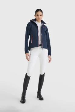 Outlet Tommy Hilfiger Equestrians Unicolor regnajakke, dame Regntøy|Jakker Og Frakker