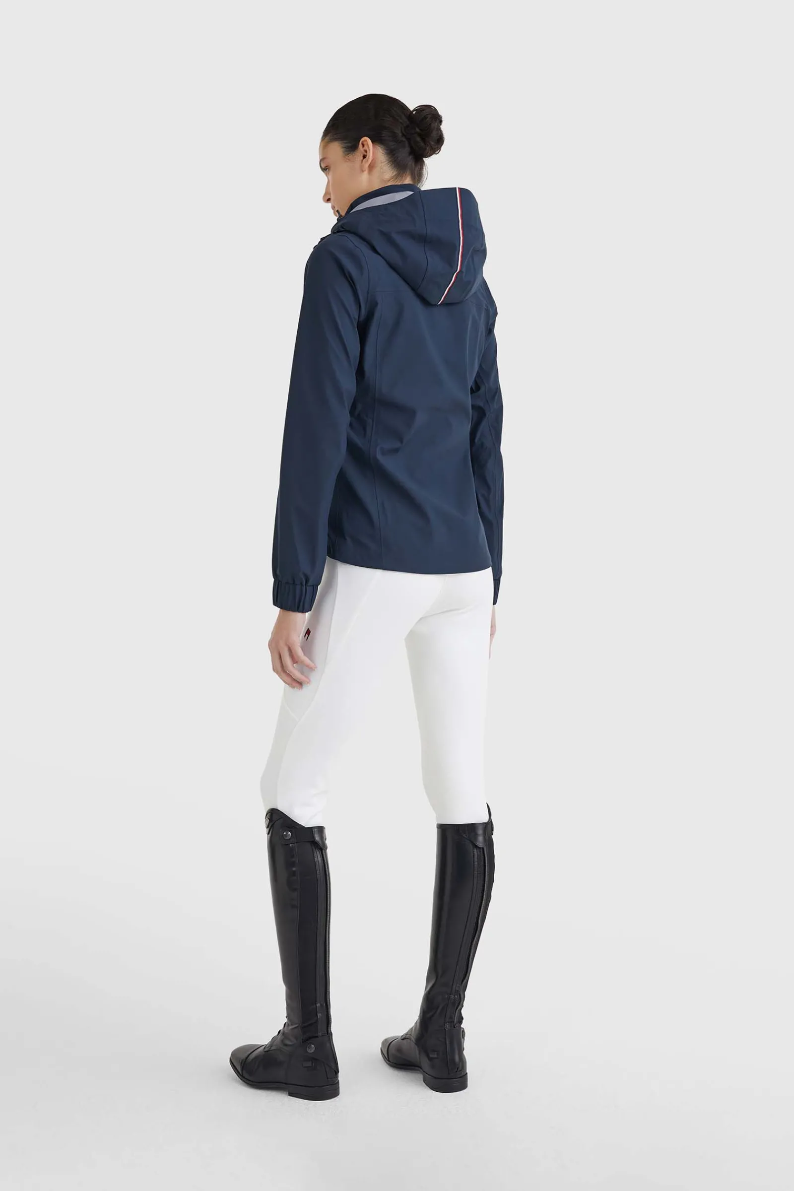 Outlet Tommy Hilfiger Equestrians Unicolor regnajakke, dame Regntøy|Jakker Og Frakker