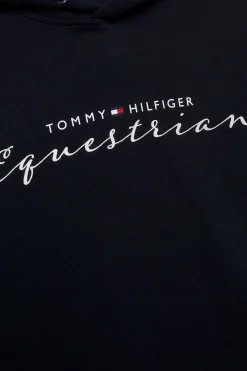 Tommy Hilfiger Equestrian Metallic Logo Grafisk hettegenser for kvinner Gensere & Fleece