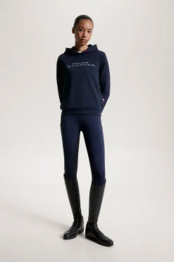 Tommy Hilfiger Equestrian Metallic Logo Grafisk hettegenser for kvinner Gensere & Fleece