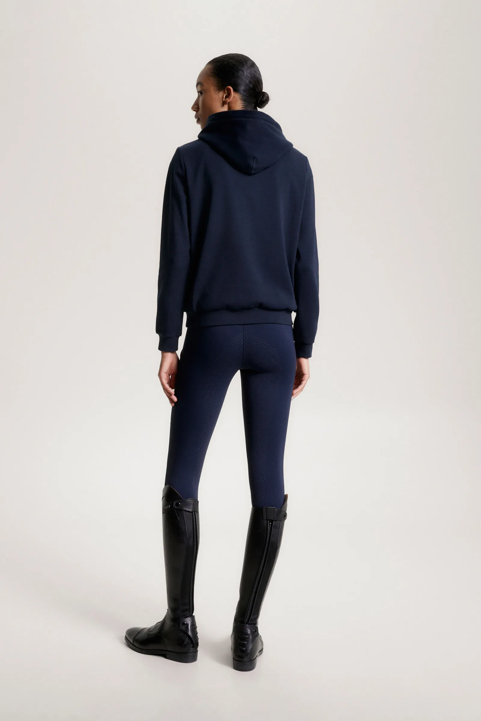 Tommy Hilfiger Equestrian Metallic Logo Grafisk hettegenser for kvinner Gensere & Fleece