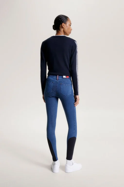 Hot Tommy Hilfiger Equestrian Queens Denim Full Grip Ridebukse Helforsterkede Ridebukser