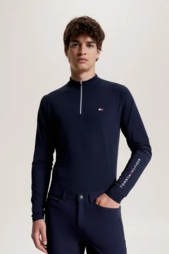 Clearance Tommy Hilfiger Equestrian Wellington Langarmet 1/4 Glidelås Treningstopp Rideskjorter