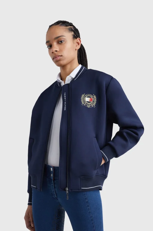 New Tommy Hilfiger Equestrian Crest Bomber Sportsjakke Jakker Og Frakker