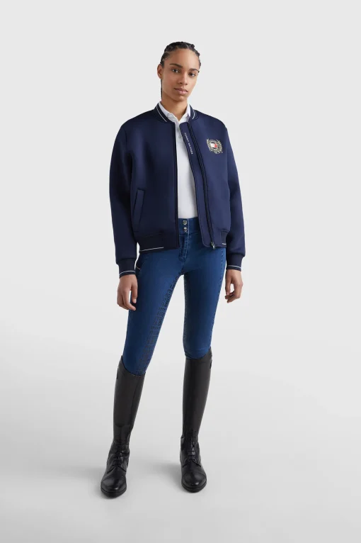 New Tommy Hilfiger Equestrian Crest Bomber Sportsjakke Jakker Og Frakker