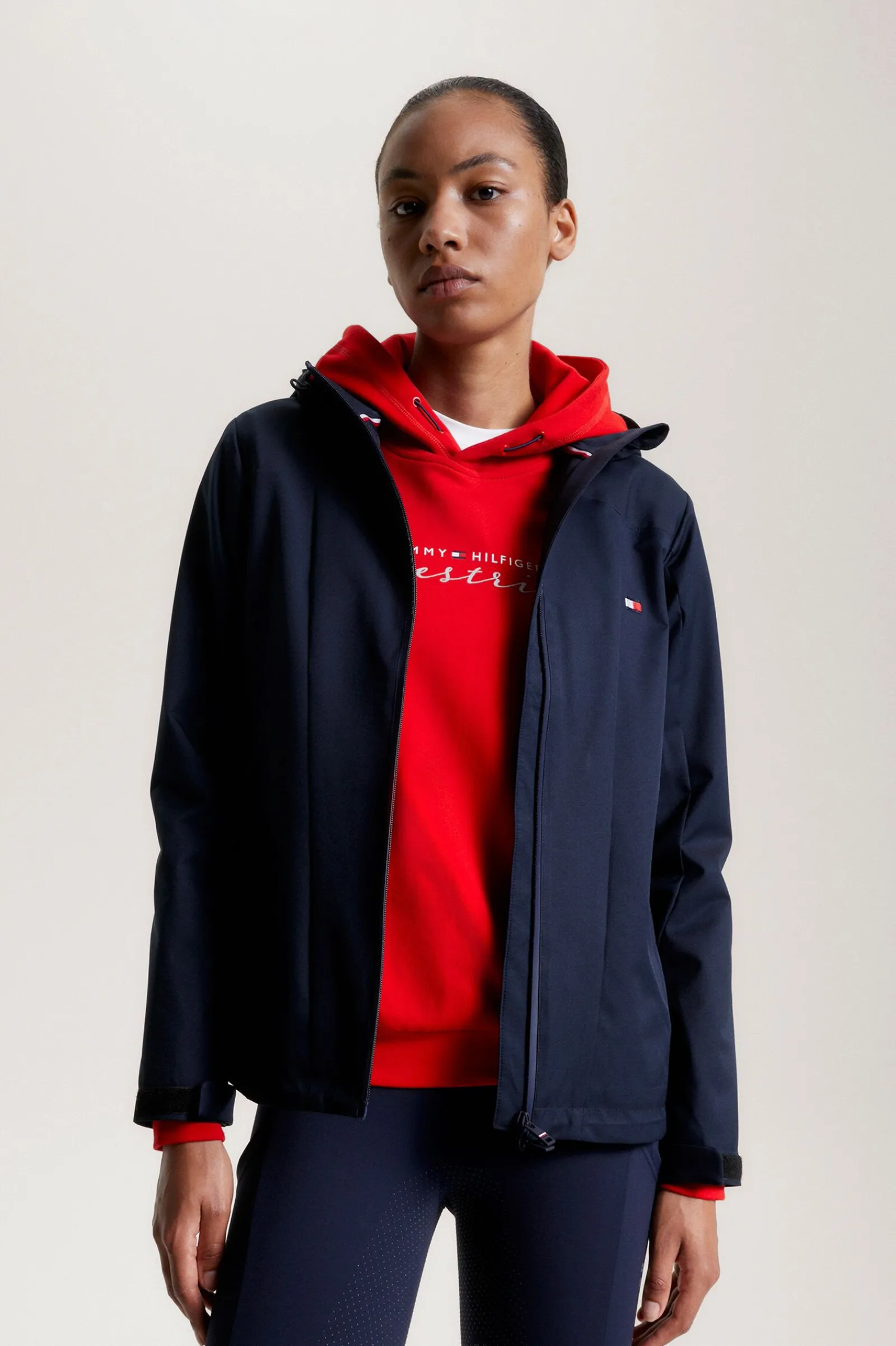 New Tommy Hilfiger Equestrian Barcelona Tilpasset Regnjakke Regntøy|Jakker Og Frakker