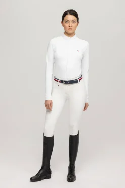 Clearance Tommy Hilfiger Equestrian Charlotte dames stevneskjorte med knapper Stevne|Skjorter Og Topper