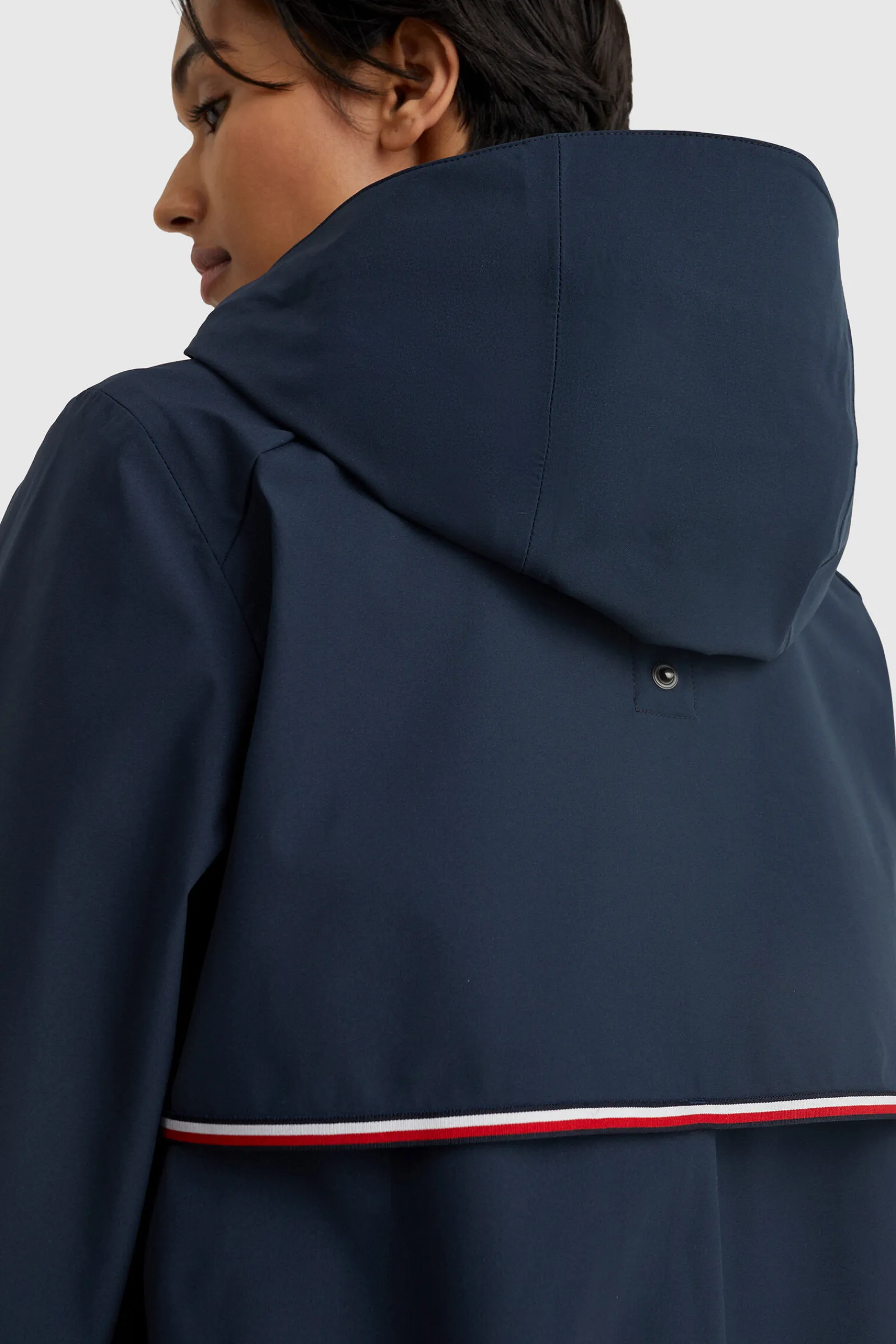 Tommy Hilfiger Equestrian vanntett bomberregnjakke for kvinner Regntøy|Jakker Og Frakker