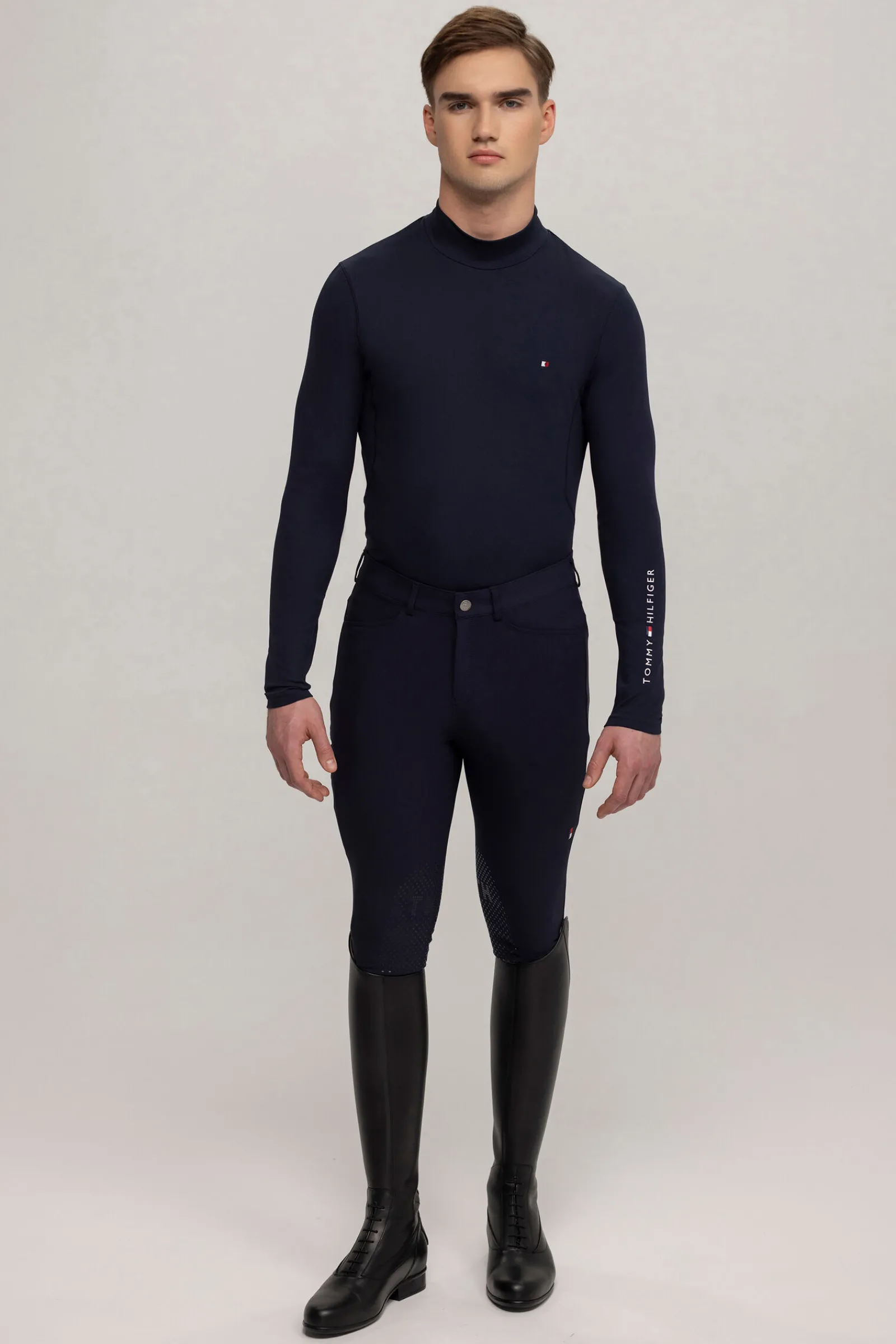 Clearance Tommy Hilfiger Equestrian Phoenix herre langermet skjorte med høy hals Rideskjorter