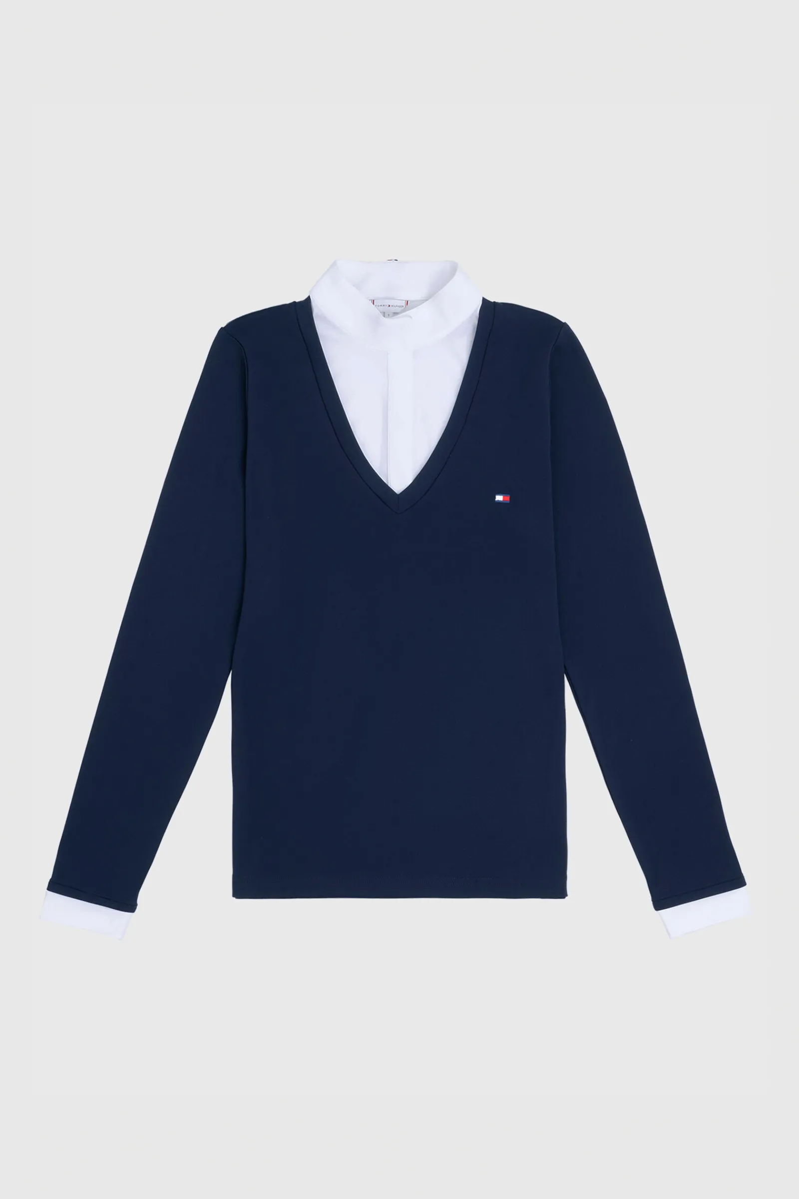 Hot Tommy Hilfiger Equestrian Montana dames 2-i-1 stevneskjorte Stevne|Skjorter Og Topper