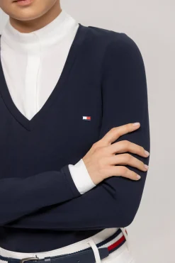 Hot Tommy Hilfiger Equestrian Montana dames 2-i-1 stevneskjorte Stevne|Skjorter Og Topper