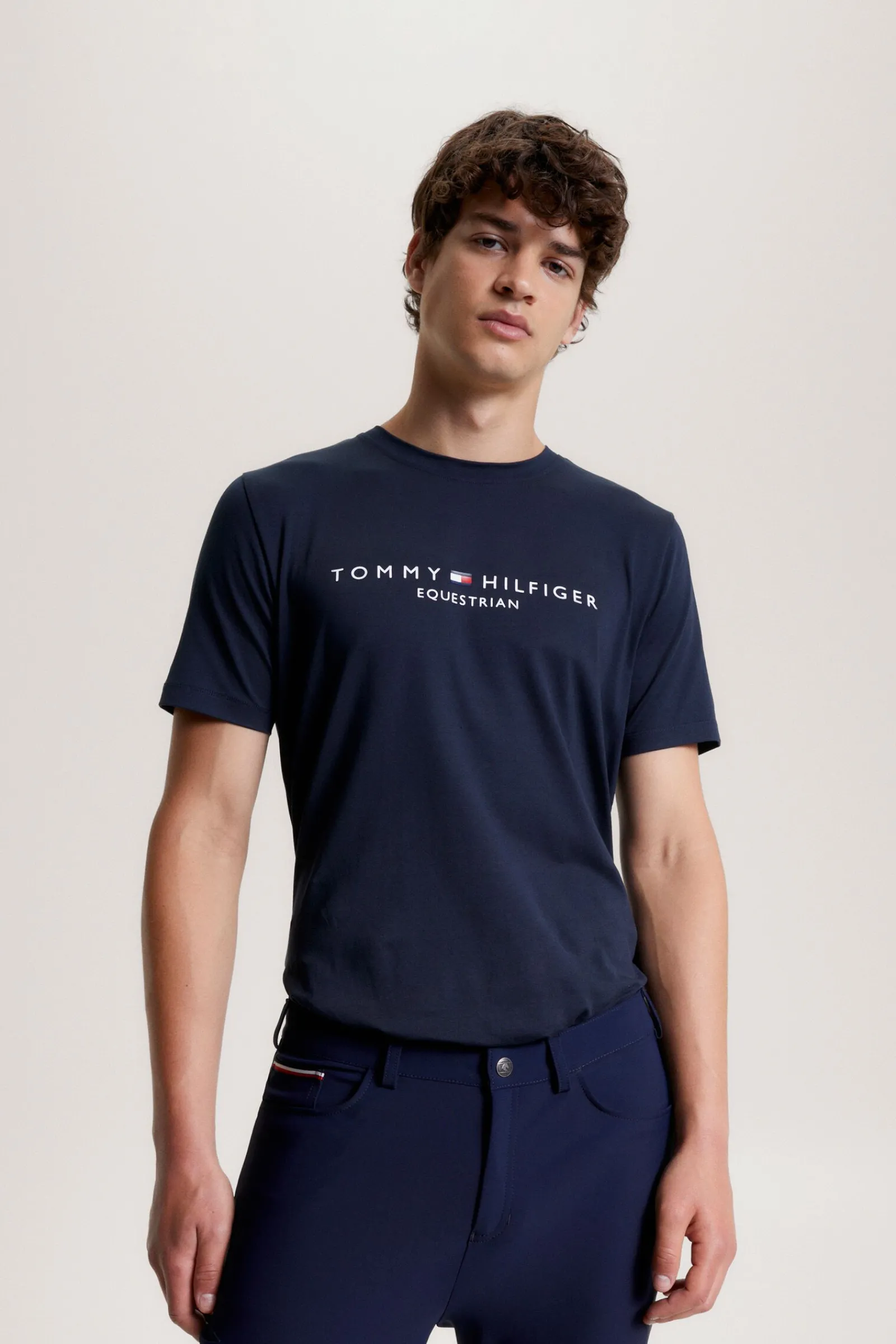 Outlet Tommy Hilfiger Equestrian Williamsburg T-skjorte med grafisk trykk og korte ermer Rideskjorter