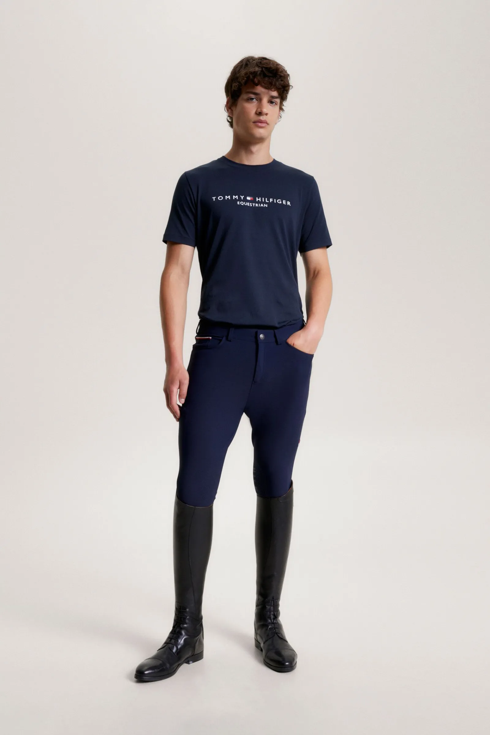 Outlet Tommy Hilfiger Equestrian Williamsburg T-skjorte med grafisk trykk og korte ermer Rideskjorter