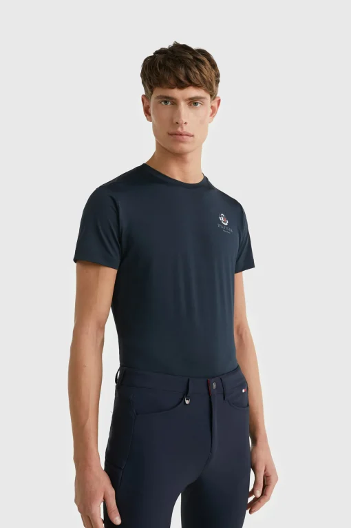 Tommy Hilfiger Equestrian Performance Crest herre t-skjorte med trykk Skjorter Og Topper