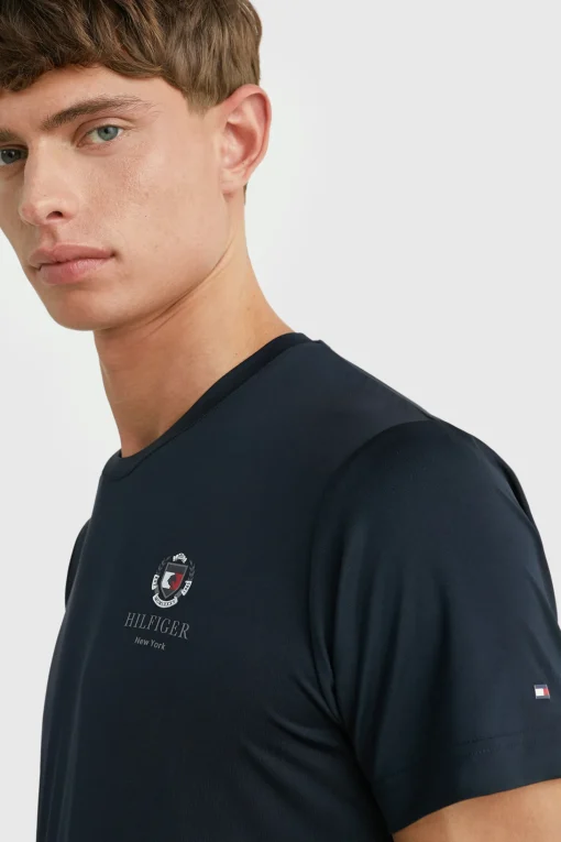 Tommy Hilfiger Equestrian Performance Crest herre t-skjorte med trykk Skjorter Og Topper